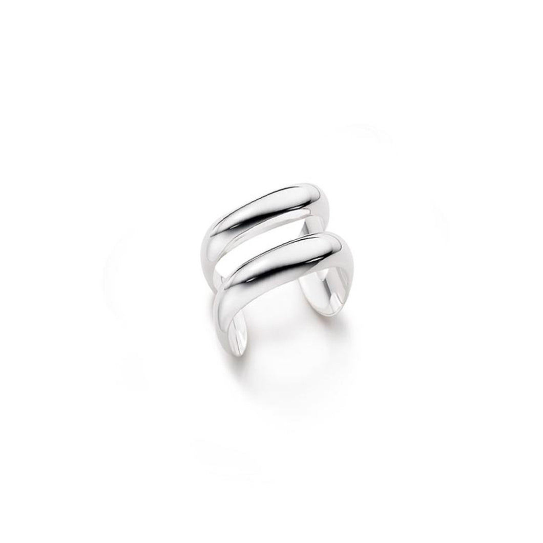 Women's Fashion Open Bar Ring - Silver