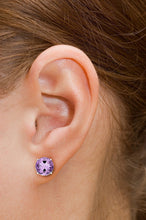 1ct - Sophisticated Sterling Silver Amethyst Stud Earrings