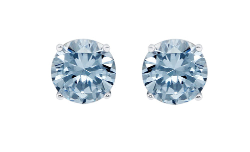 1ct - Sophisticated Sterling Silver Blue Topaz Stud Earrings