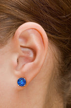 1ct - Sophisticated Sterling Silver Sapphire Stud Earrings