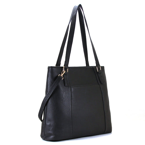 Jade Marie Fashion Sophisticated Tote - Black - Handbags & Accessories