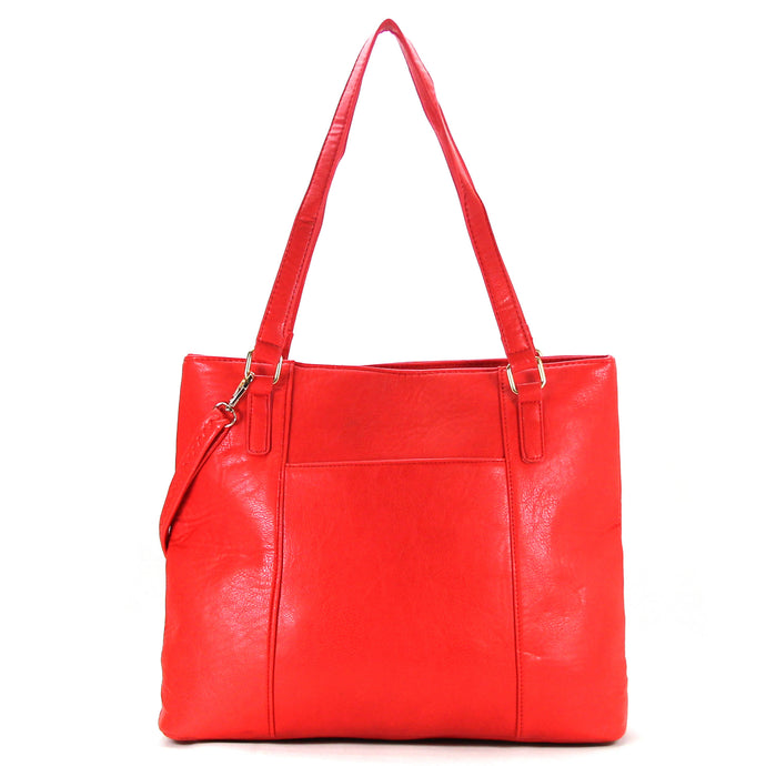 Jade Marie Fashion Sophisticated Tote - Strawberry - Handbags & Accessories