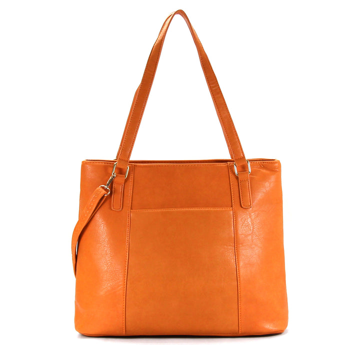 Jade Marie Fashion Sophisticated Tote - Saddle - Handbags & Accessories