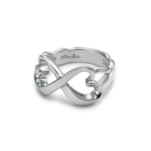 Women's Fashion Infinity Heart Ring - Silver