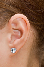 2ct 14K Rose Gold CZ Stud Earrings